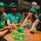 JOYIN 208 St Patrick’s Day Lucky Leprechaun Plastic Coins and 1 Large Green Cauldron with Handle Saint Patricks Pot of Gold Party Supplies